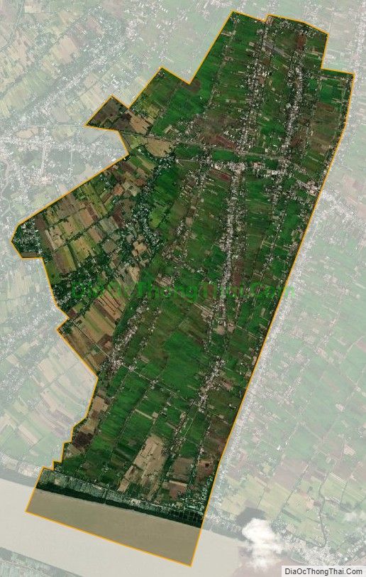 Bản đồ vệ tinh xã Tăng Hòa, huyện Gò Công Đông
