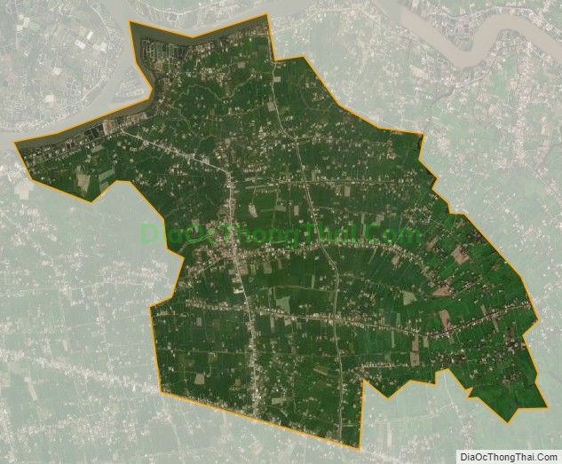 Bản đồ vệ tinh xã Bình Phú, huyện Gò Công Tây