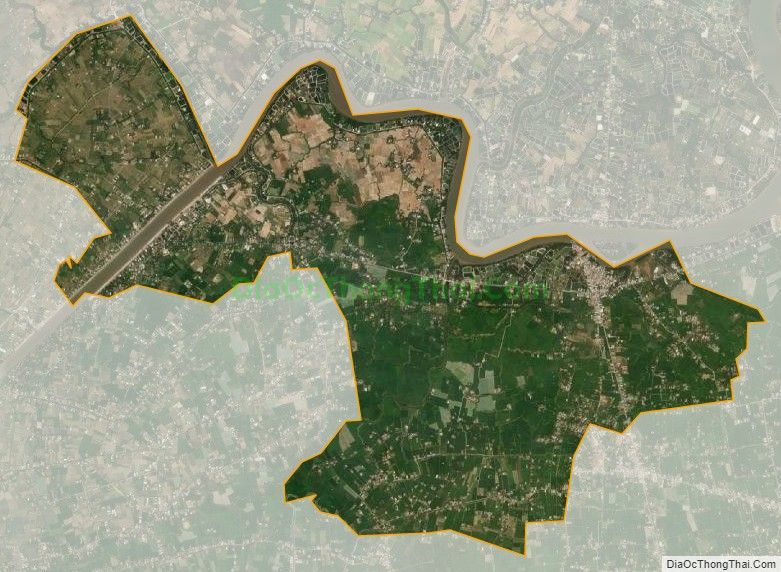 Bản đồ vệ tinh xã Đồng Sơn, huyện Gò Công Tây