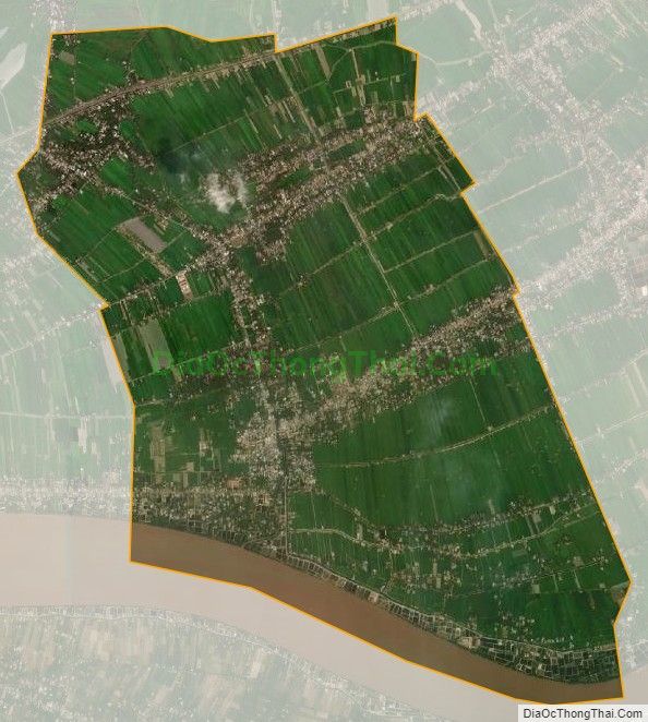 Bản đồ vệ tinh xã Long Bình, huyện Gò Công Tây