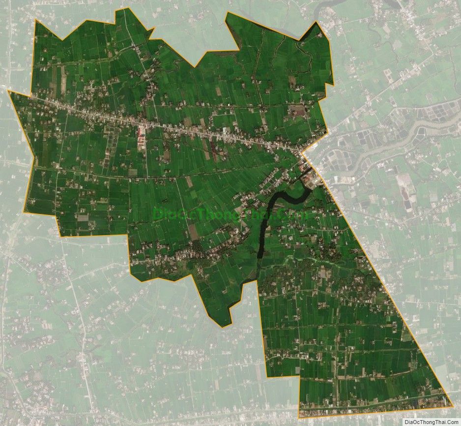 Bản đồ vệ tinh xã Thành Công, huyện Gò Công Tây