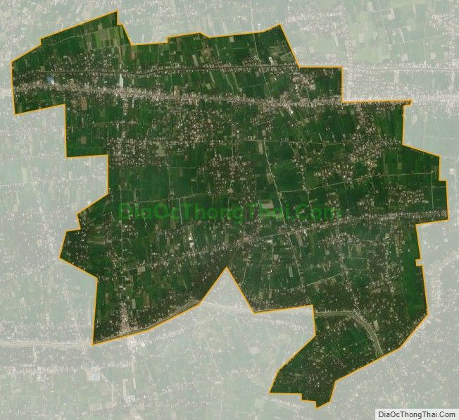 Bản đồ vệ tinh xã Thạnh Nhựt, huyện Gò Công Tây