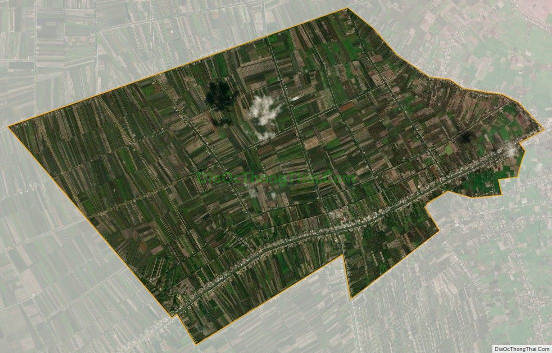 Bản đồ vệ tinh xã Hưng Thạnh, huyện Tân Phước