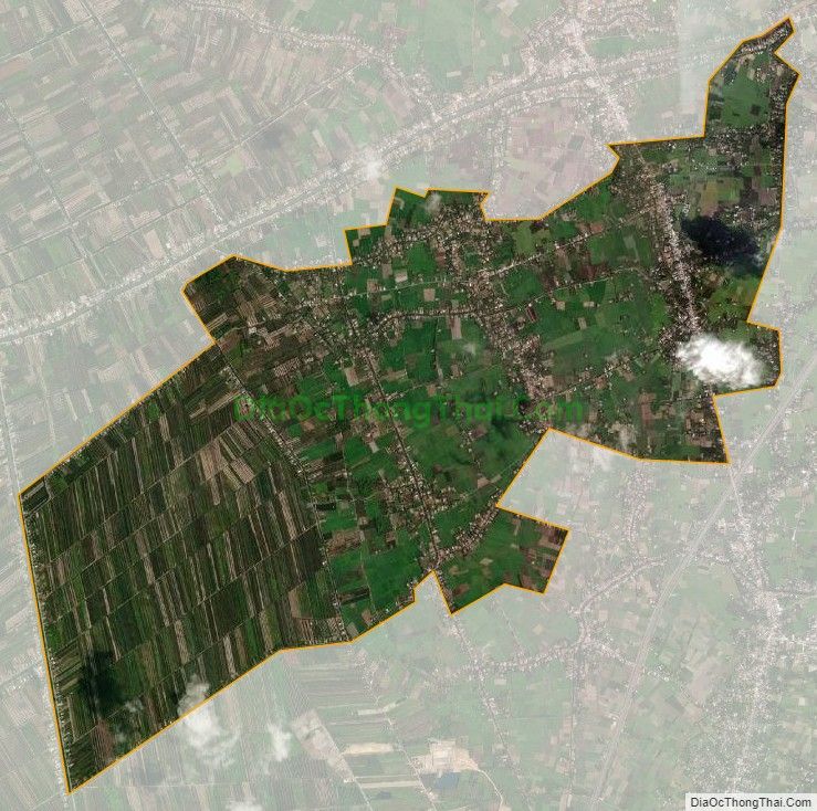 Bản đồ vệ tinh xã Tân Hòa Thành, huyện Tân Phước