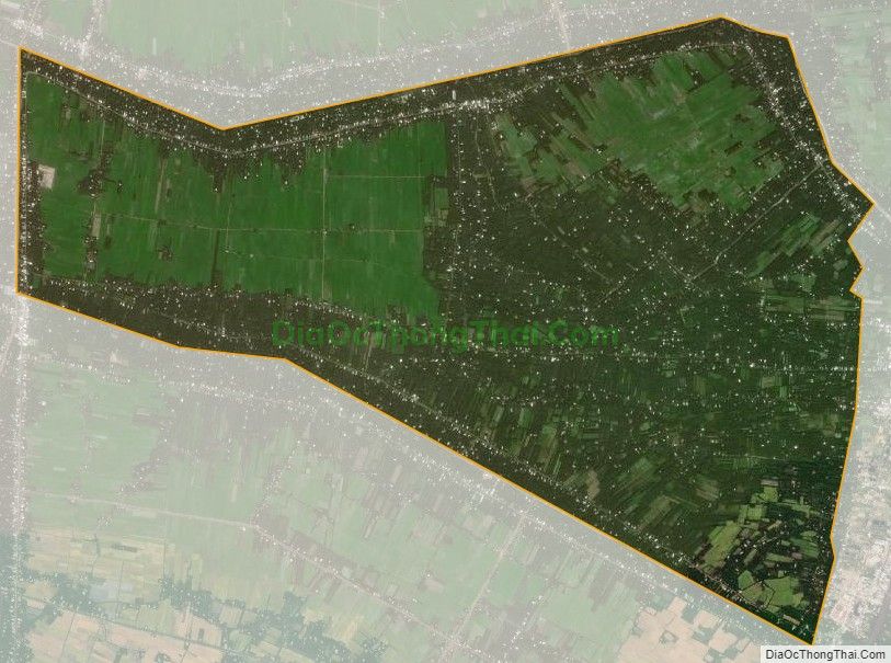 Bản đồ vệ tinh xã Mỹ Cẩm, huyện Càng Long
