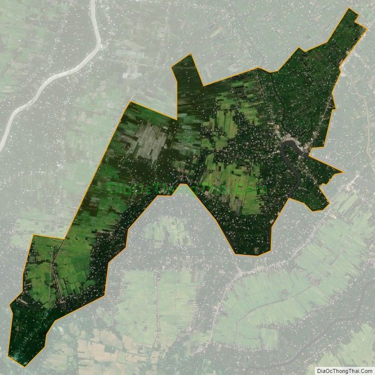 Bản đồ vệ tinh xã Nhị Long, huyện Càng Long