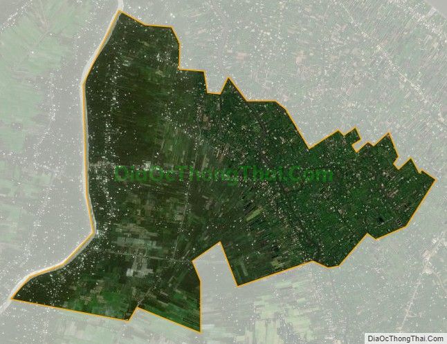 Bản đồ vệ tinh xã Nhị Long Phú, huyện Càng Long