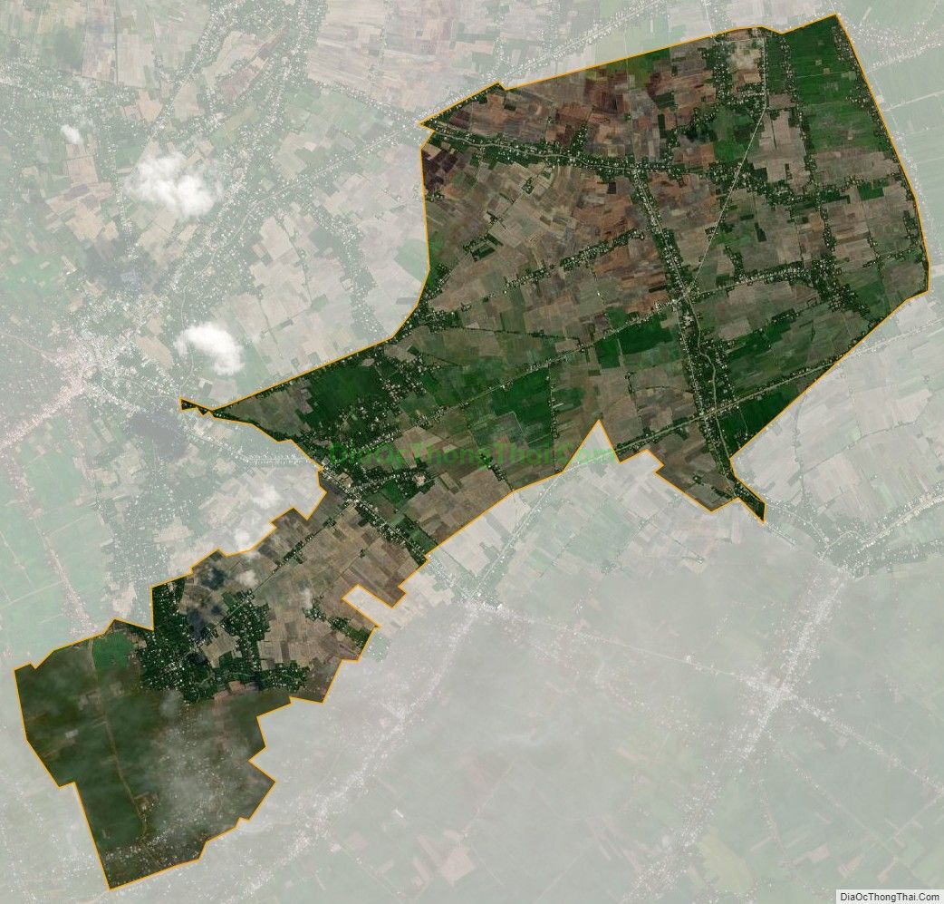 Bản đồ vệ tinh xã Châu Điền, huyện Cầu Kè