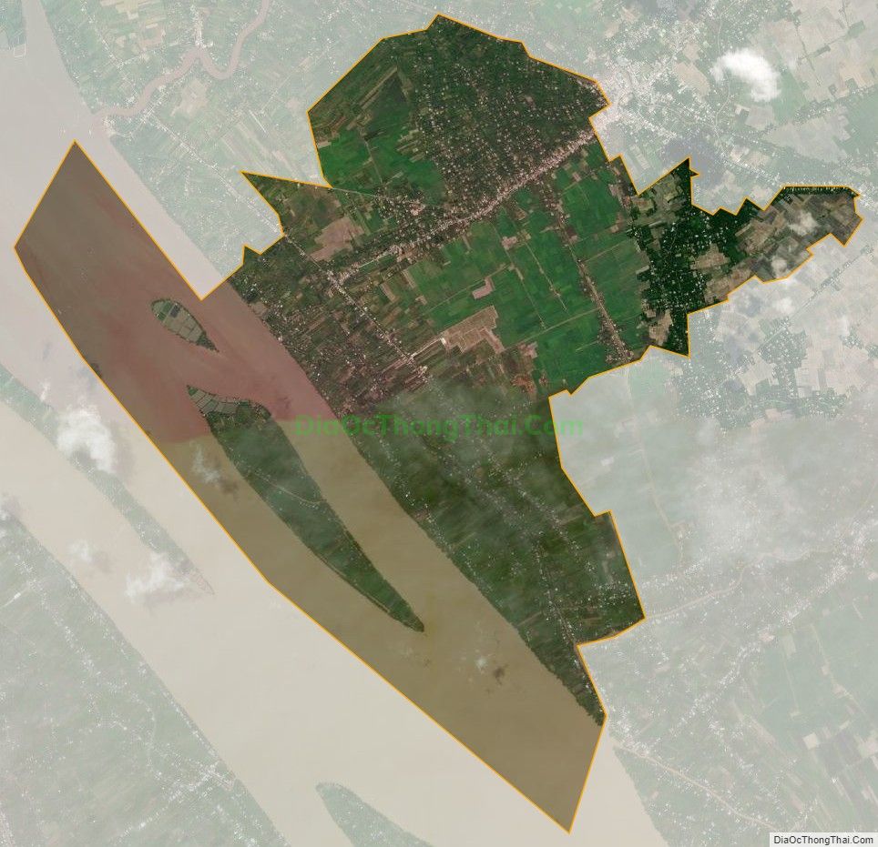 Bản đồ vệ tinh xã Hòa Tân, huyện Cầu Kè