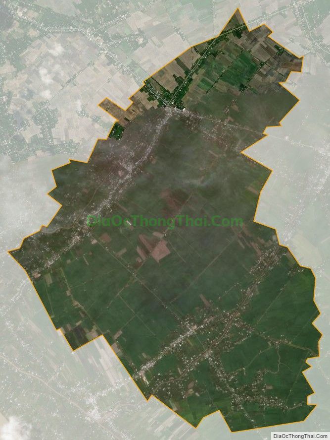 Bản đồ vệ tinh xã Phong Phú, huyện Cầu Kè