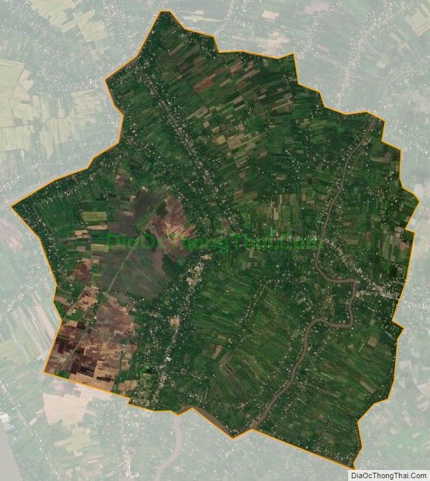 Bản đồ vệ tinh xã Tam Ngãi, huyện Cầu Kè