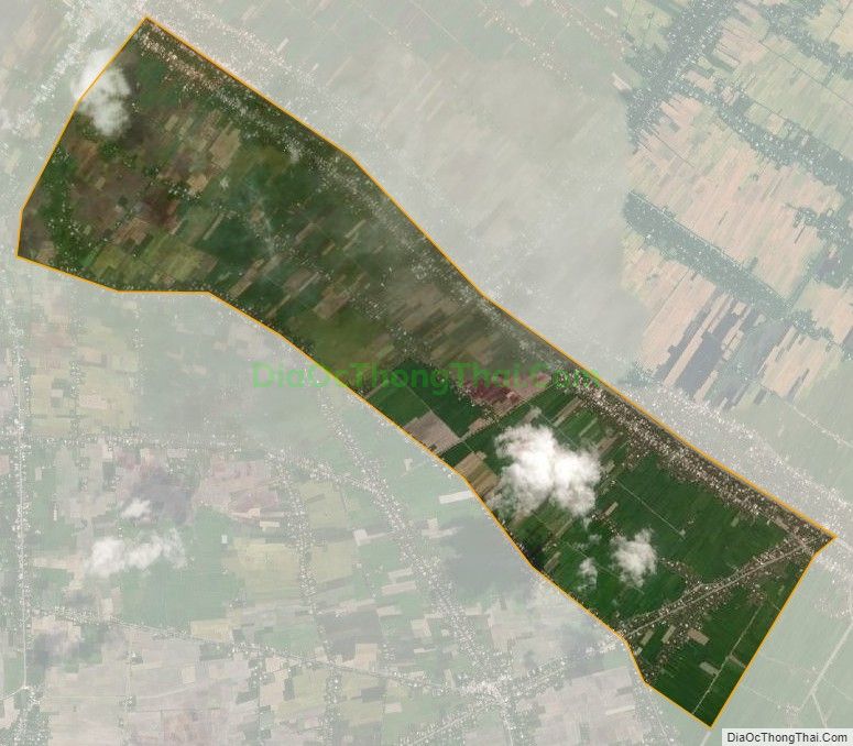 Bản đồ vệ tinh xã Thạnh Phú, huyện Cầu Kè