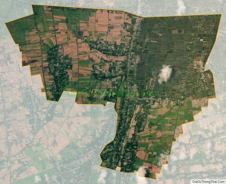 Bản đồ vệ tinh xã Hiệp Hòa, huyện Cầu Ngang