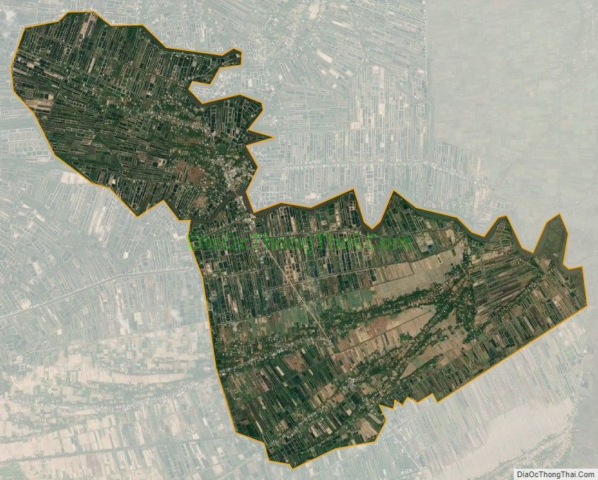 Bản đồ vệ tinh xã Hiệp Mỹ Tây, huyện Cầu Ngang