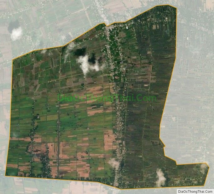 Bản đồ vệ tinh xã Kim Hòa, huyện Cầu Ngang