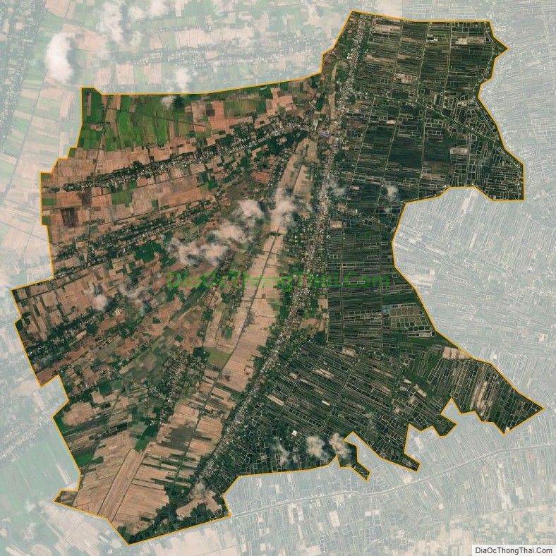 Bản đồ vệ tinh xã Long Sơn, huyện Cầu Ngang