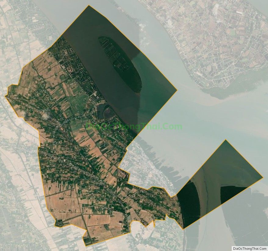 Bản đồ vệ tinh xã Mỹ Long Bắc, huyện Cầu Ngang