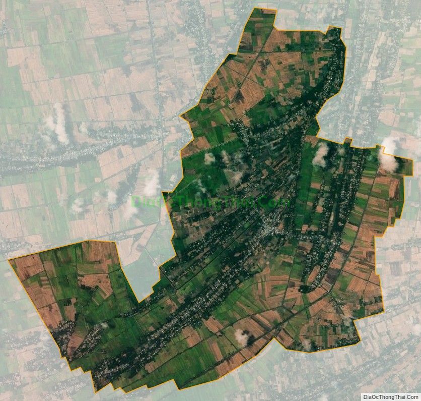Bản đồ vệ tinh xã Nhị Trường, huyện Cầu Ngang