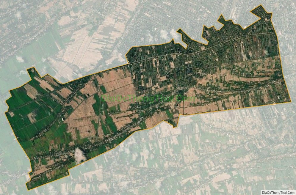 Bản đồ vệ tinh xã Thạnh Hòa Sơn, huyện Cầu Ngang