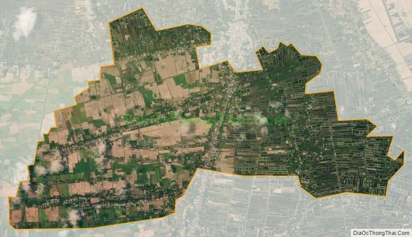 Bản đồ vệ tinh xã Thuận Hòa, huyện Cầu Ngang