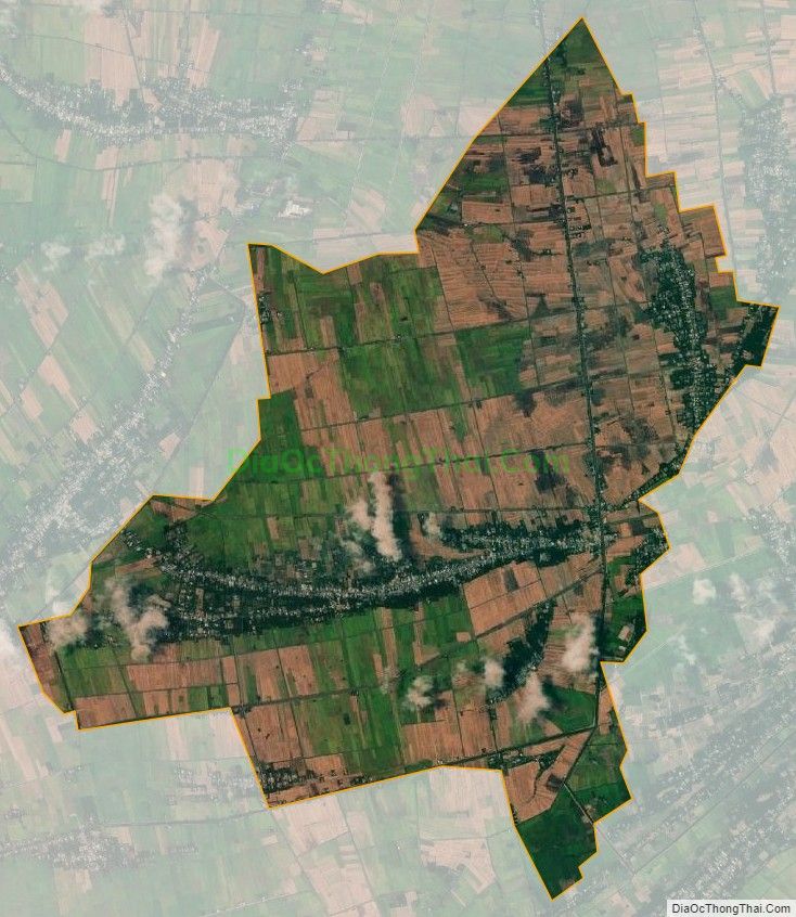 Bản đồ vệ tinh xã Trường Thọ, huyện Cầu Ngang