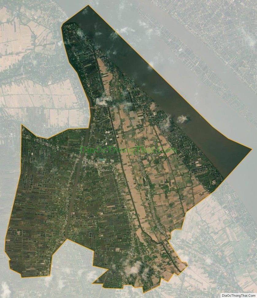 Bản đồ vệ tinh xã Vĩnh Kim, huyện Cầu Ngang