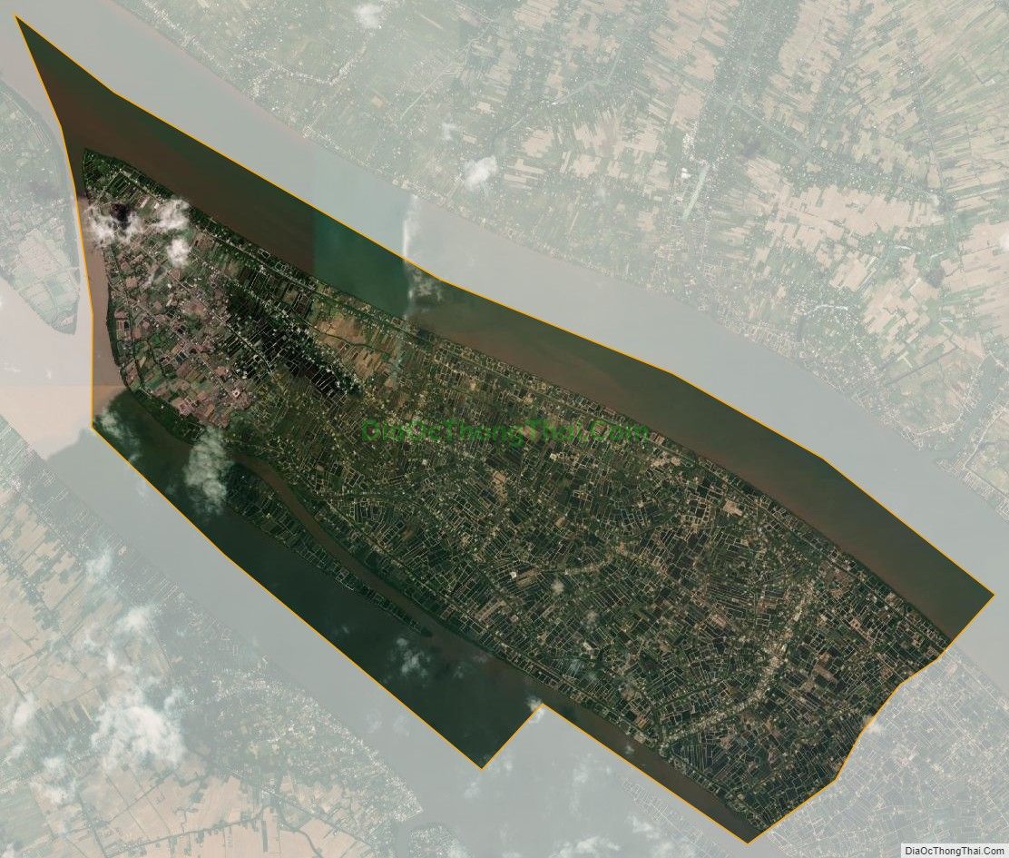 Bản đồ vệ tinh xã Hòa Minh, huyện Châu Thành