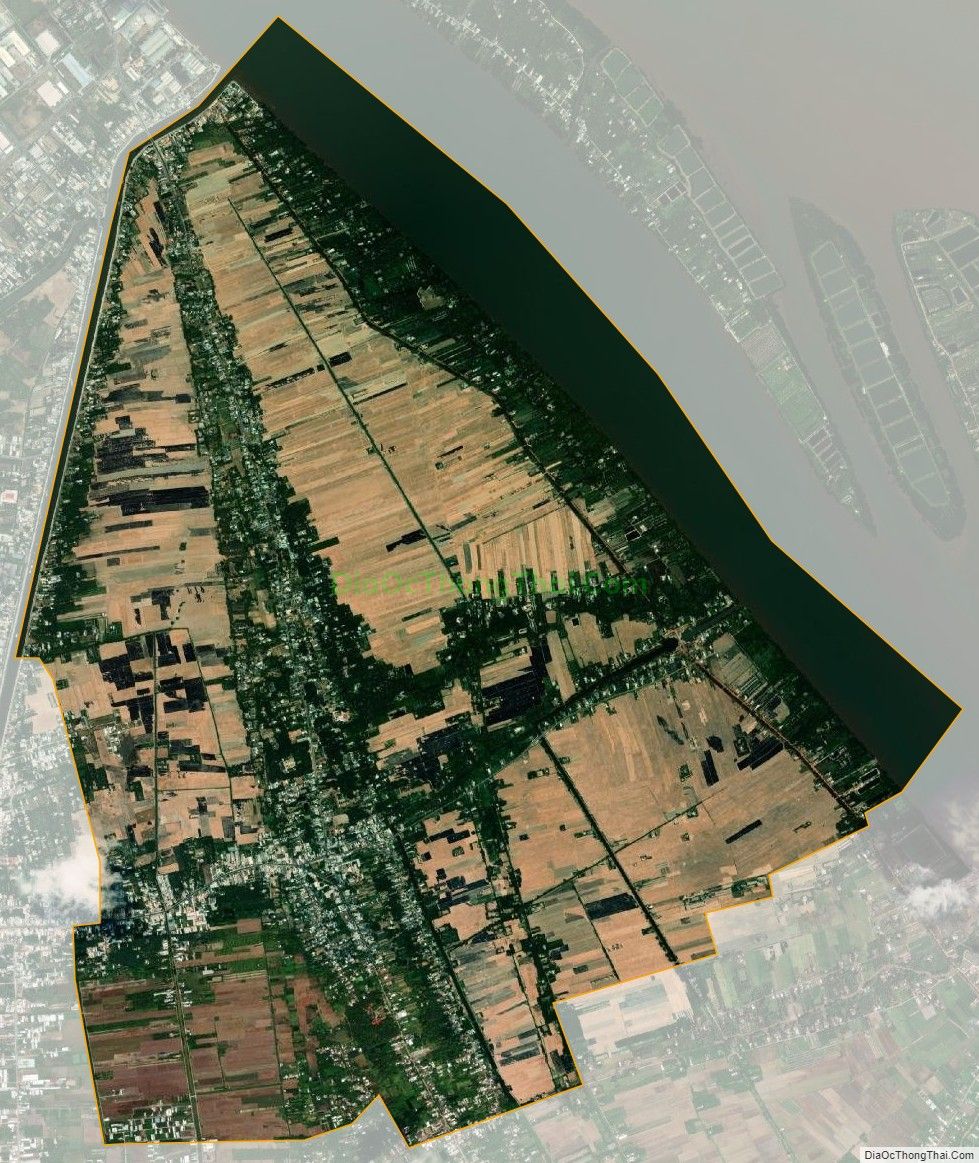 Bản đồ vệ tinh xã Hòa Thuận, huyện Châu Thành