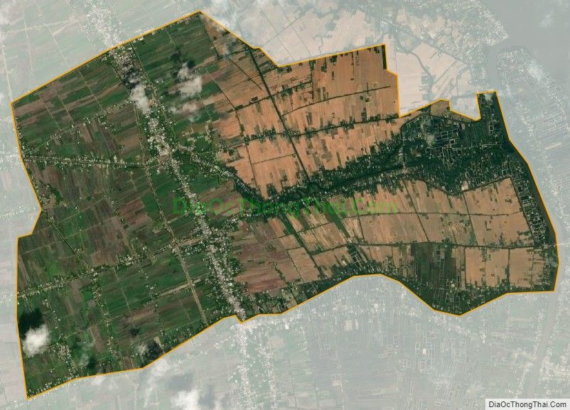 Bản đồ vệ tinh xã Phước Hảo, huyện Châu Thành