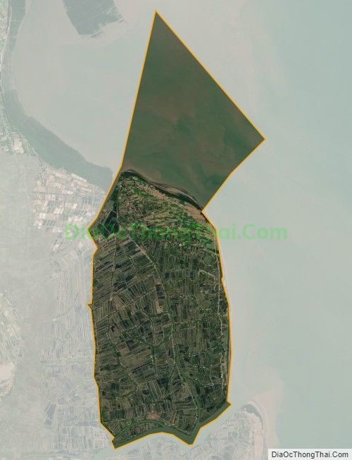 Bản đồ vệ tinh xã Hiệp Thạnh, thị xã Duyên Hải