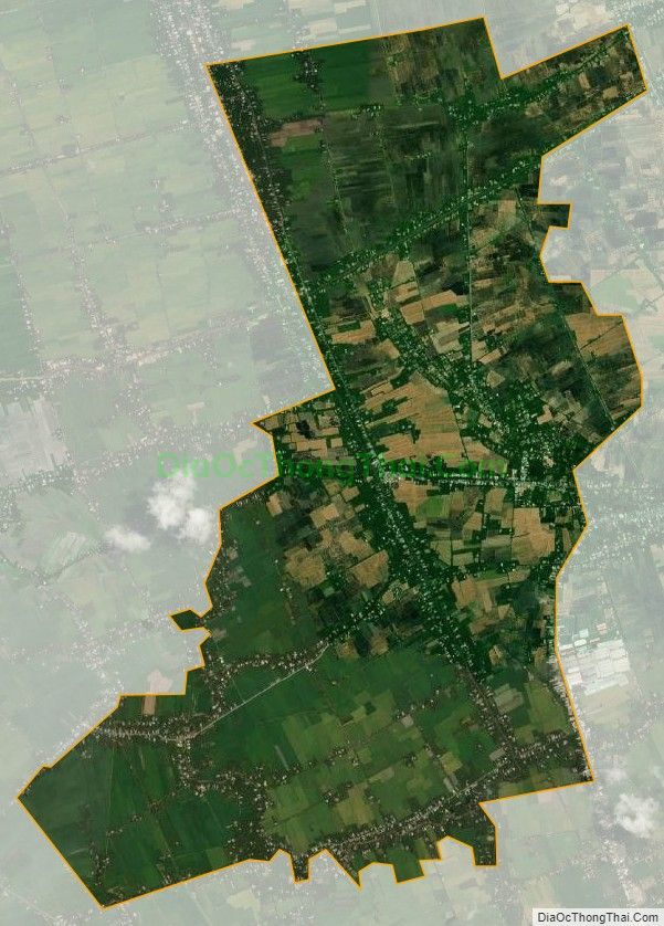 Bản đồ vệ tinh xã Hiếu Trung, huyện Tiểu Cần