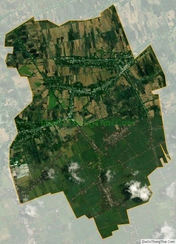 Bản đồ vệ tinh xã Hiếu Tử, huyện Tiểu Cần