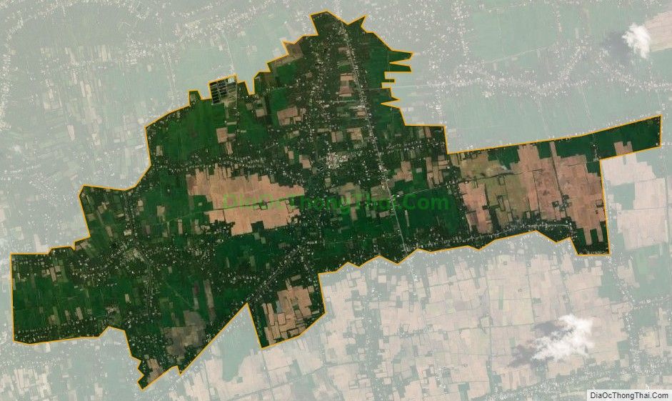 Bản đồ vệ tinh xã Hùng Hòa, huyện Tiểu Cần