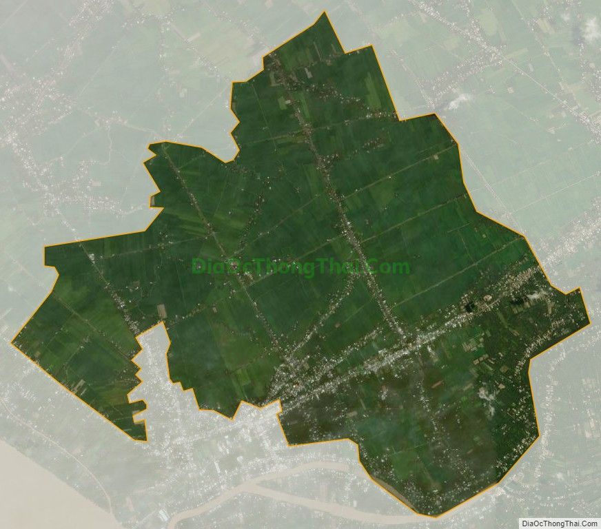 Bản đồ vệ tinh xã Long Thới, huyện Tiểu Cần