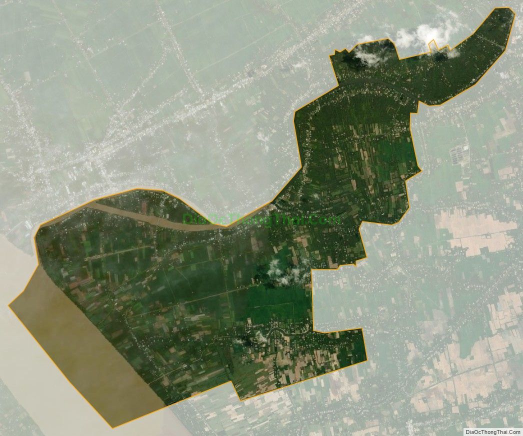 Bản đồ vệ tinh xã Tân Hòa, huyện Tiểu Cần