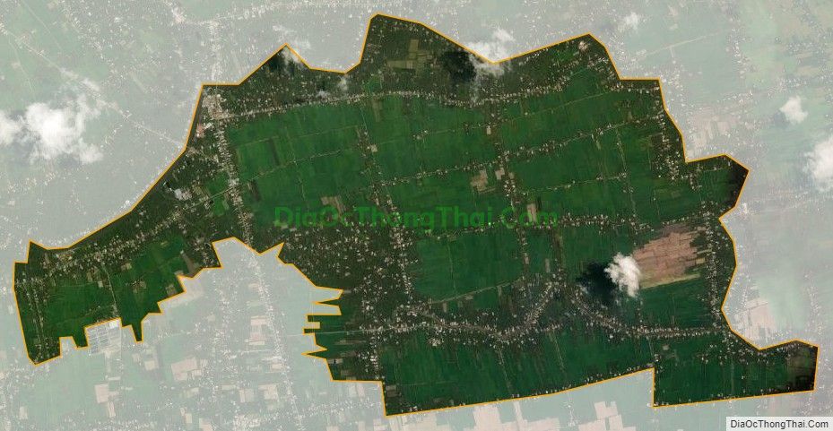Bản đồ vệ tinh xã Tân Hùng, huyện Tiểu Cần