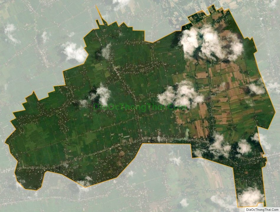 Bản đồ vệ tinh xã Tập Ngãi, huyện Tiểu Cần