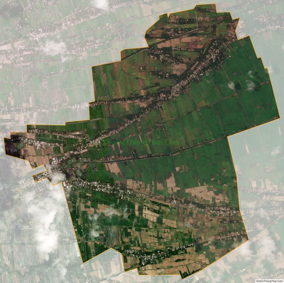 Bản đồ vệ tinh xã Hàm Giang, huyện Trà Cú