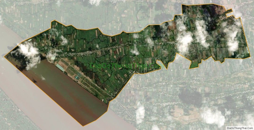 Bản đồ vệ tinh xã Hàm Tân, huyện Trà Cú