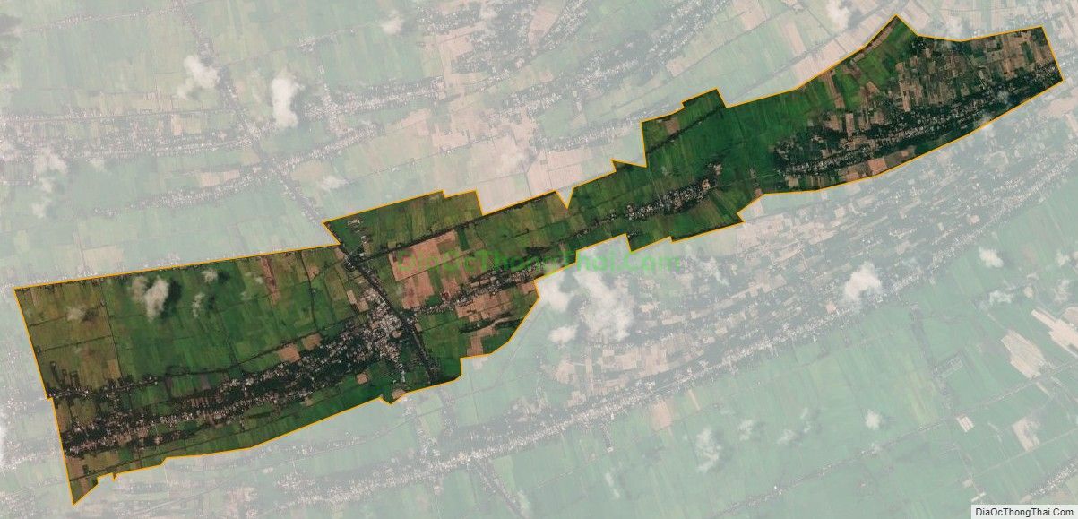 Bản đồ vệ tinh xã Long Hiệp, huyện Trà Cú