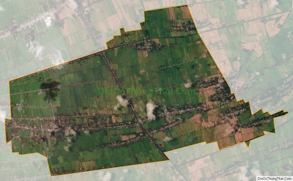Bản đồ vệ tinh xã Tân Hiệp, huyện Trà Cú