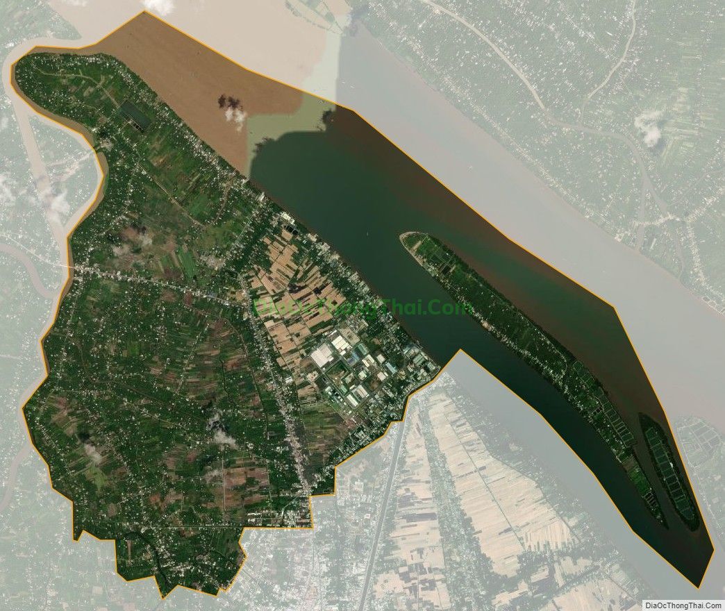 Bản đồ vệ tinh xã Long Đức, thành phố Trà Vinh