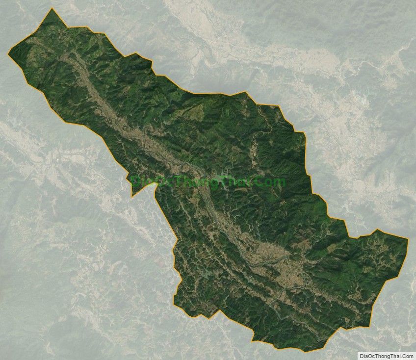 Bản đồ vệ tinh xã Tân Mỹ, huyện Chiêm Hóa