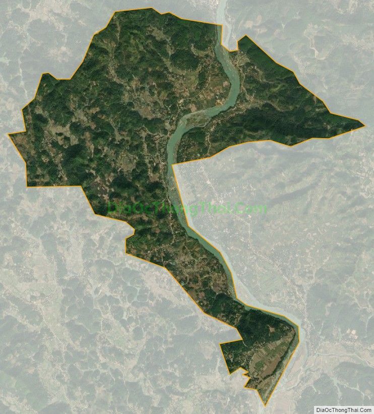 Bản đồ vệ tinh xã Trung Hòa, huyện Chiêm Hóa
