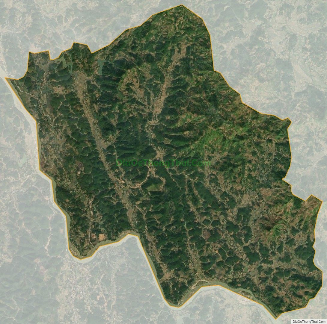 Bản đồ vệ tinh xã Tân Thành, huyện Hàm Yên
