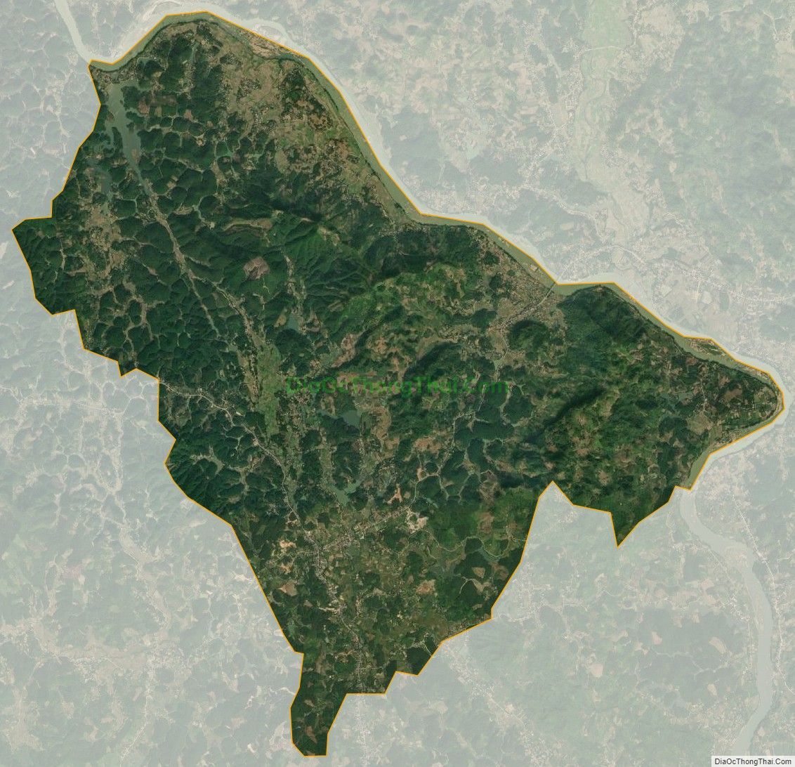 Bản đồ vệ tinh xã Thái Sơn, huyện Hàm Yên