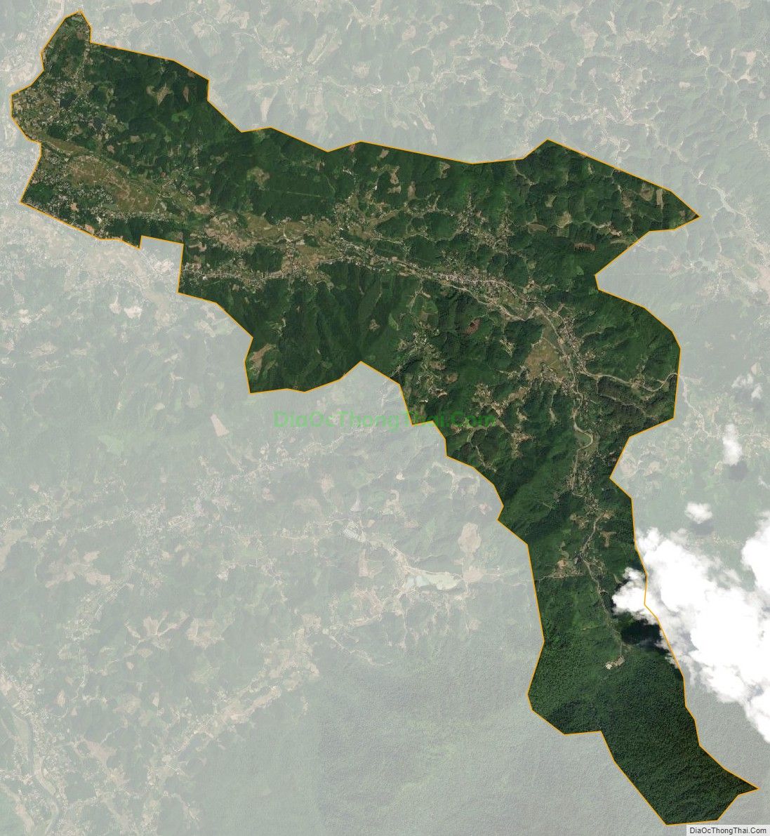 Bản đồ vệ tinh xã Hợp Thành, huyện Sơn Dương