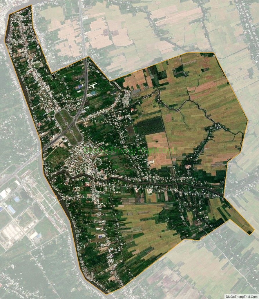 Bản đồ vệ tinh xã Đông Bình, thị xã Bình Minh