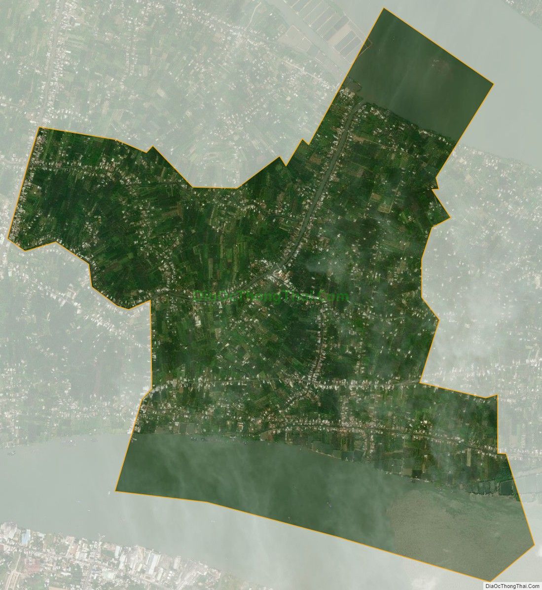 Bản đồ vệ tinh xã Bình Hòa Phước, huyện Long Hồ