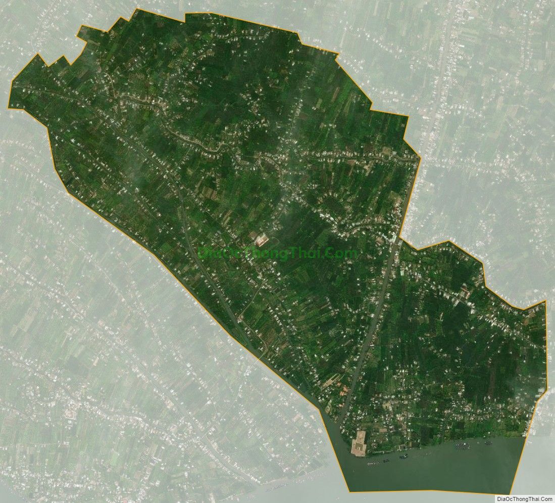 Bản đồ vệ tinh xã Hòa Ninh, huyện Long Hồ